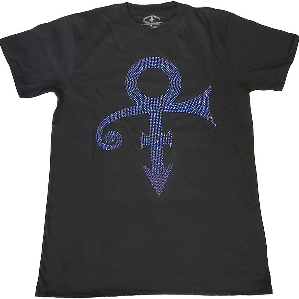 Prince Unisex T-Shirt: Purple Symbol (Diamante) (Small)