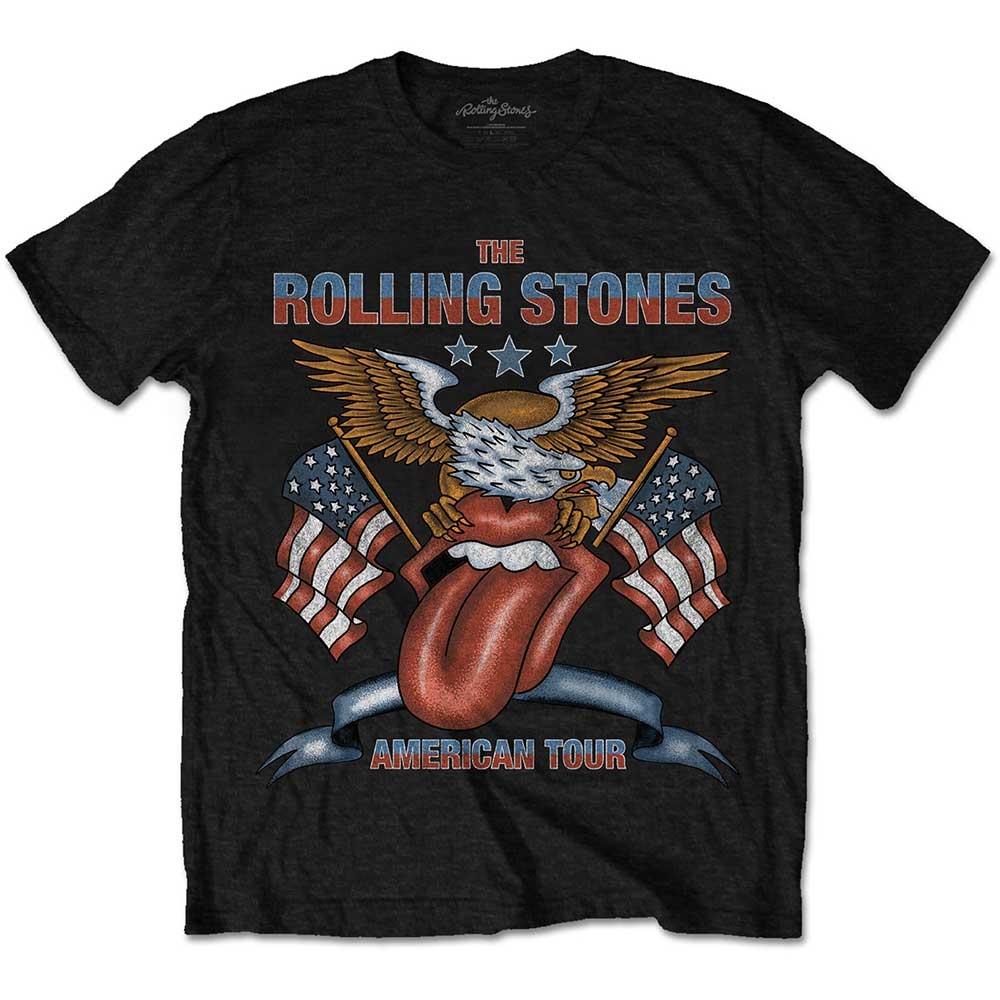 The Rolling Stones Unisex T-Shirt: USA Tour Eagle (Small)