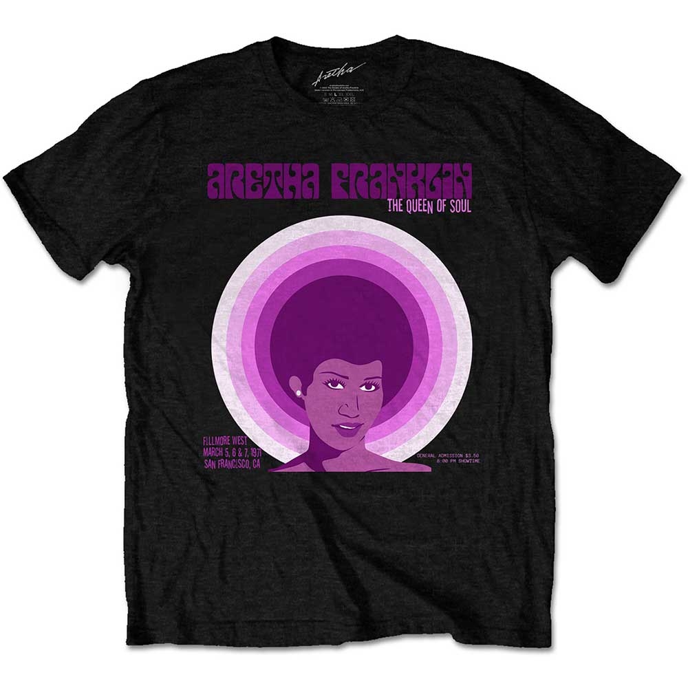 Aretha Franklin Unisex T-Shirt: Fillmore West '71 (XX-Large)
