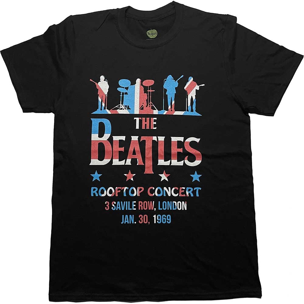 The Beatles Unisex T-Shirt: Drop T Rooftop Flag (XX-Large)