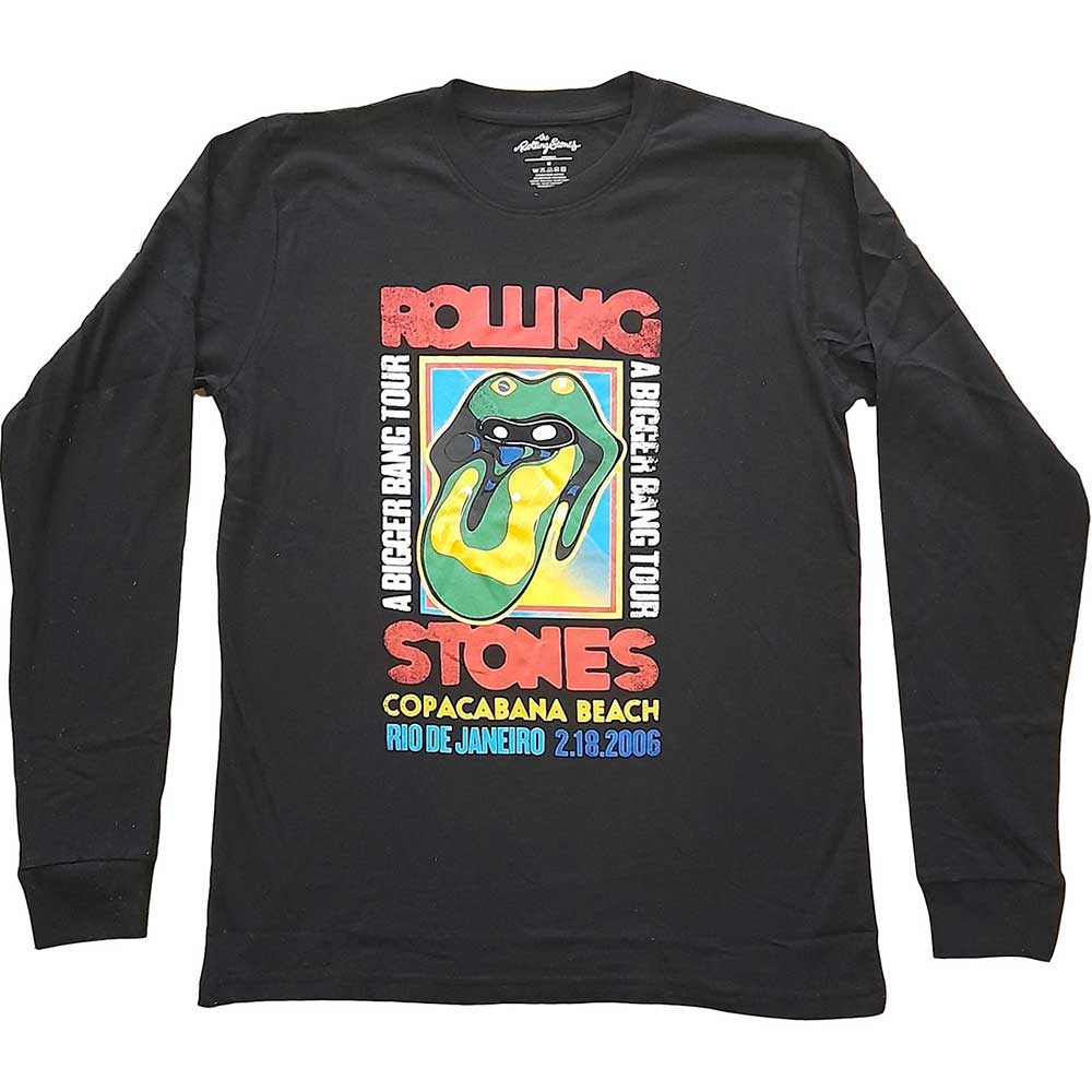 The Rolling Stones Unisex Long Sleeved T-Shirt: Copacabana Beach (X-Large)