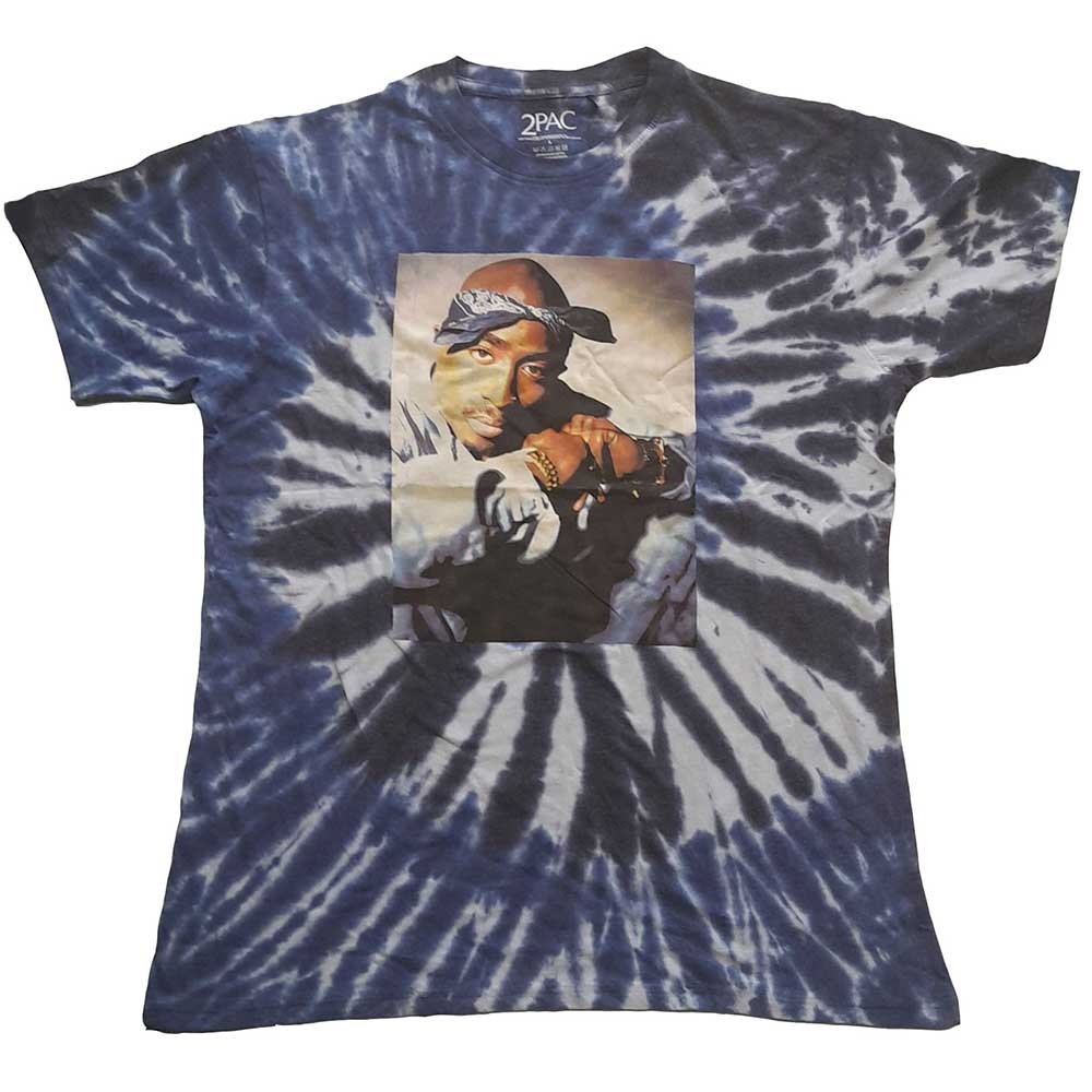 Tupac Unisex T-Shirt: Photo Swirl (Wash Collection) (Large)
