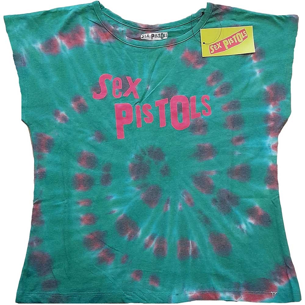The Sex Pistols Ladies Crop Top: Logo (Wash Collection) (Small)