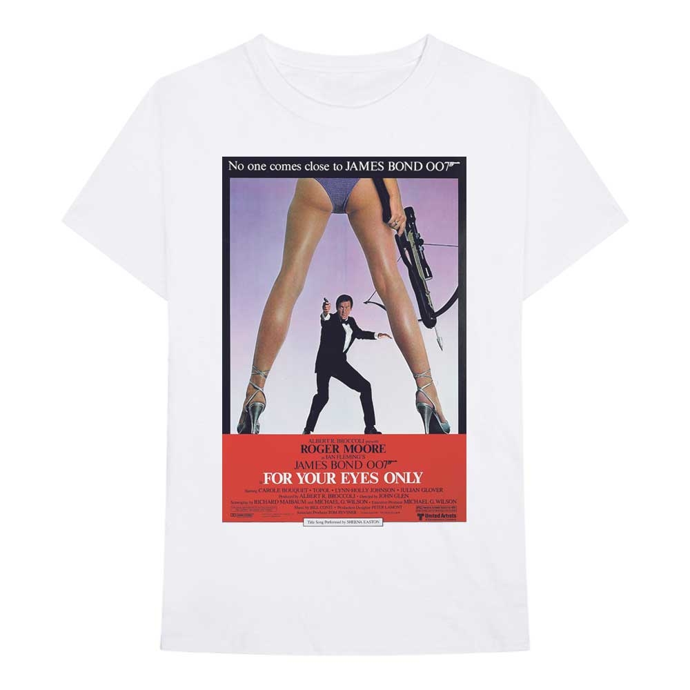 James Bond 007 Unisex T-Shirt: For Your Eyes Poster (XX-Large)