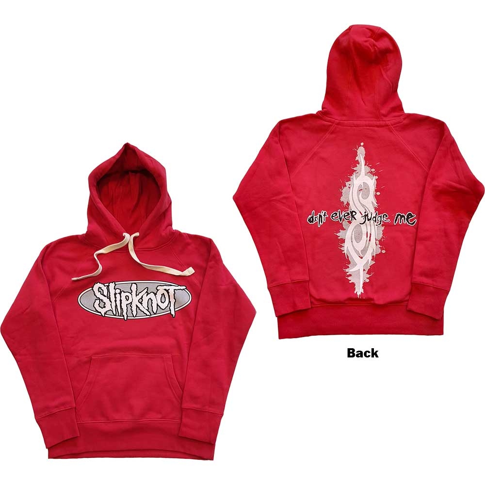 Slipknot Unisex Pullover Hoodie: Don't Ever Judge Me (Back Print) (Small)