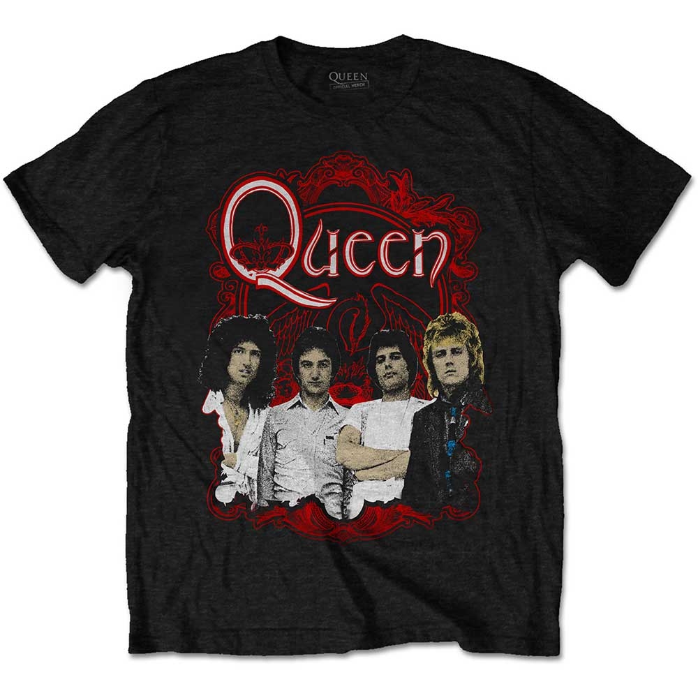 Queen Unisex T-Shirt: Ornate Crest Photo (Large)