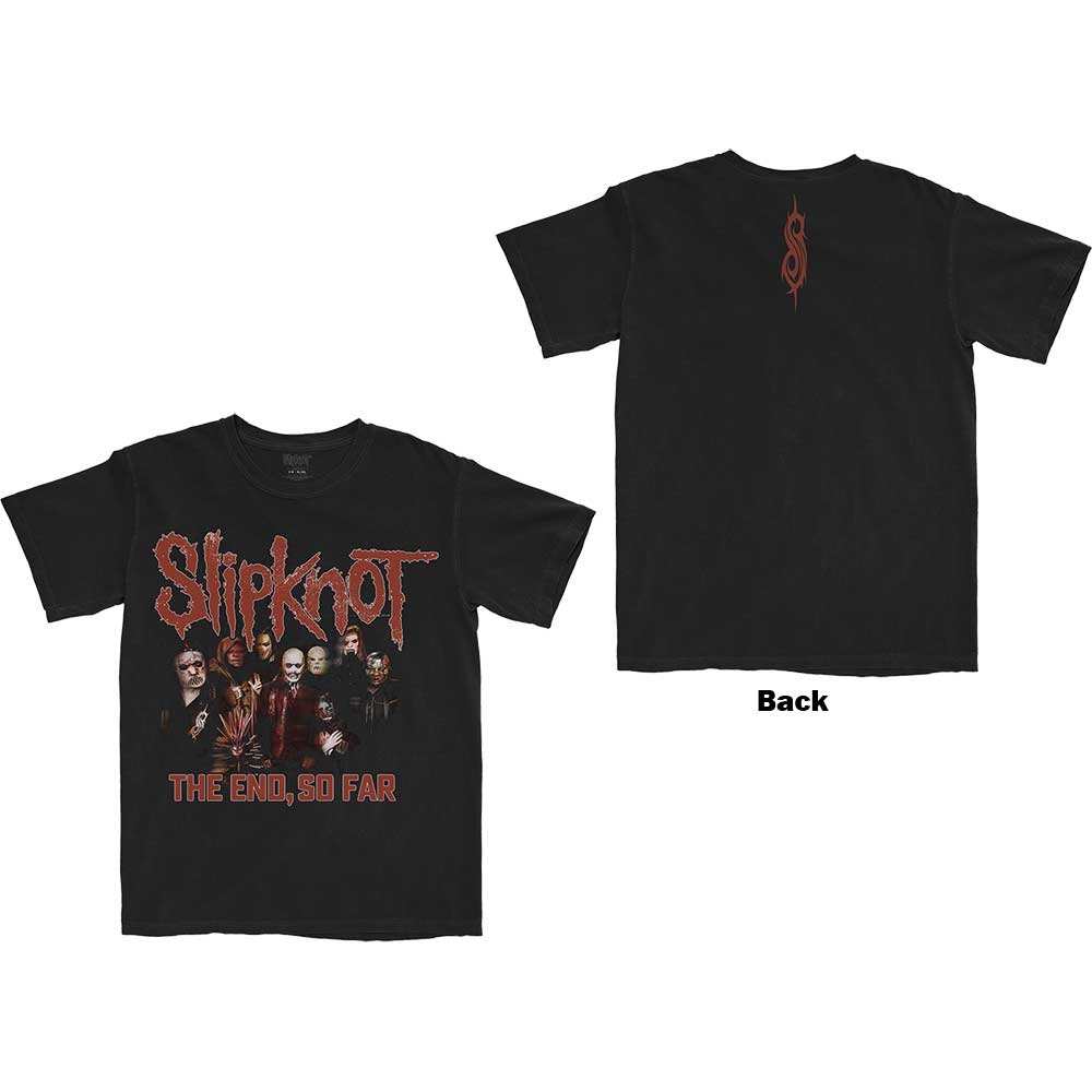 Slipknot Unisex T-Shirt: The End, So Far Group Photo (Back Print) (Large)