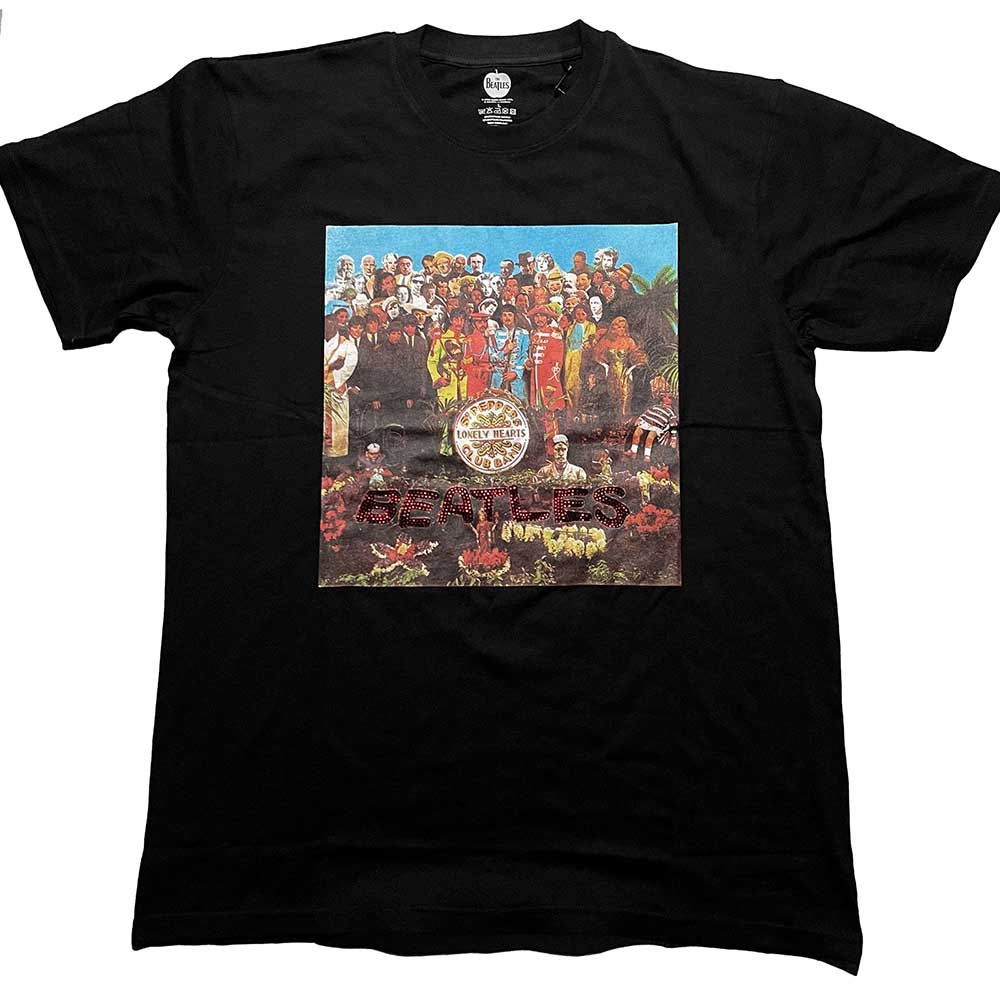 The Beatles Unisex T-Shirt: Sgt Pepper (Diamante) (Small)