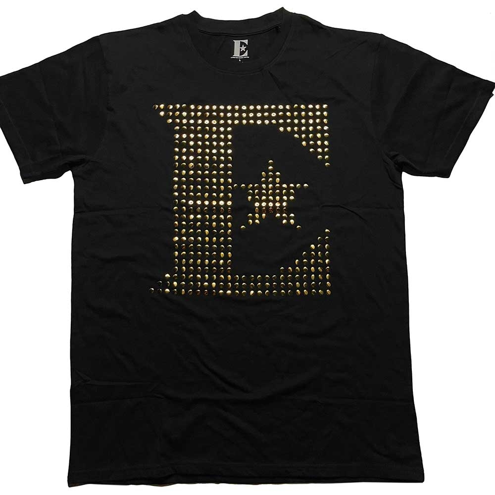 Elton John Unisex T-Shirt: E Logo (Diamante) (Large)
