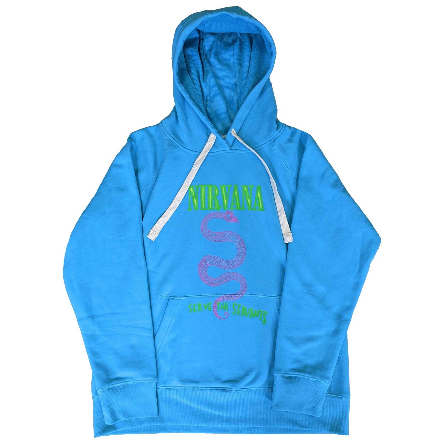 Nirvana Unisex Pullover Hoodie: Serve The Servants Neon (Small)