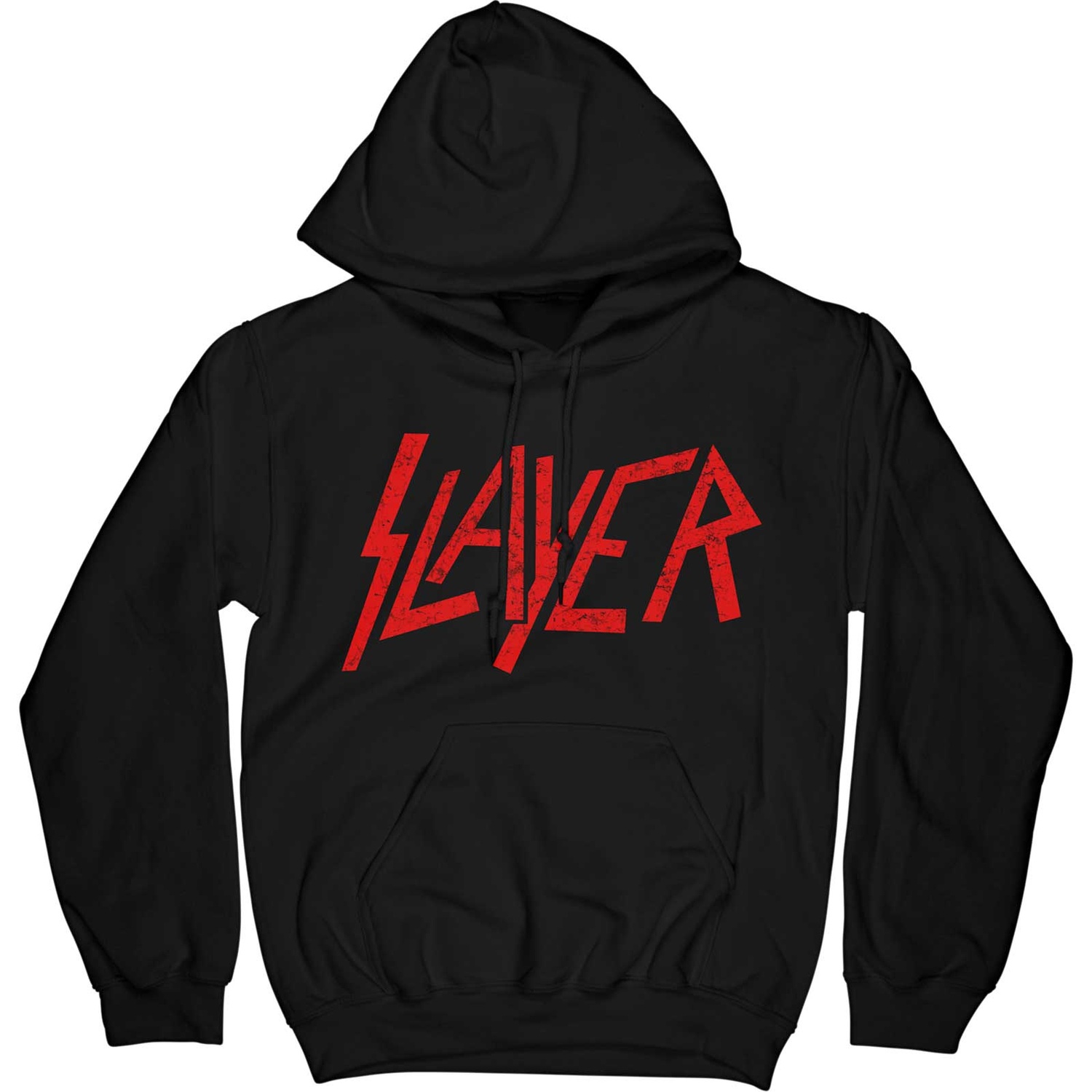 Slayer Unisex Pullover Hoodie: Distressed Logo (Small)