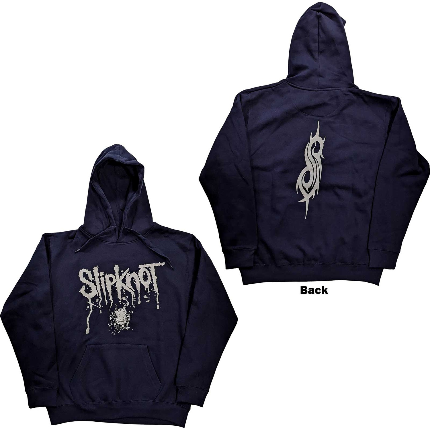 Slipknot Unisex Pullover Hoodie: Splatter (Back Print) (Medium)