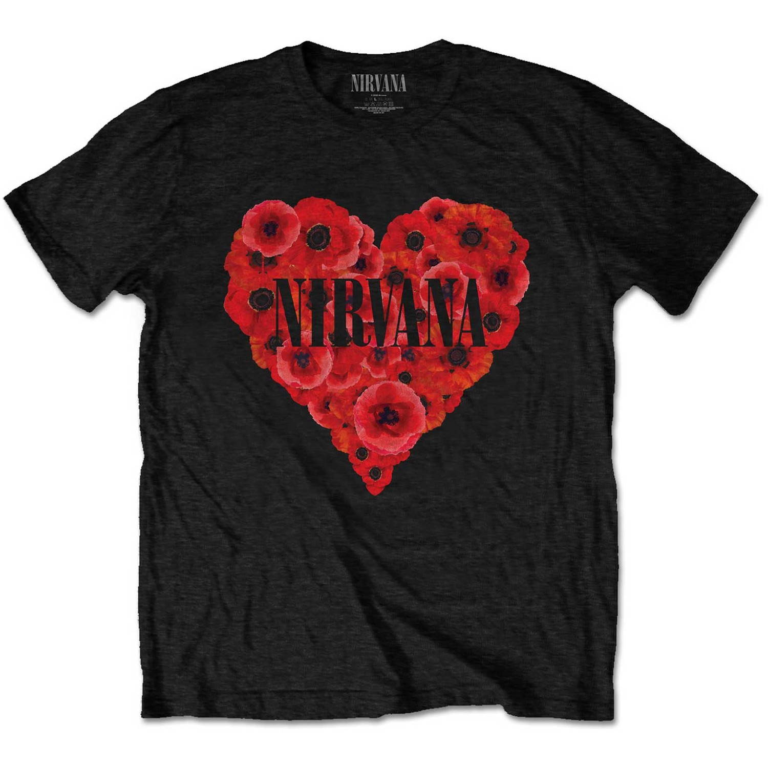 Nirvana Unisex T-Shirt: Poppy Heart (Small)