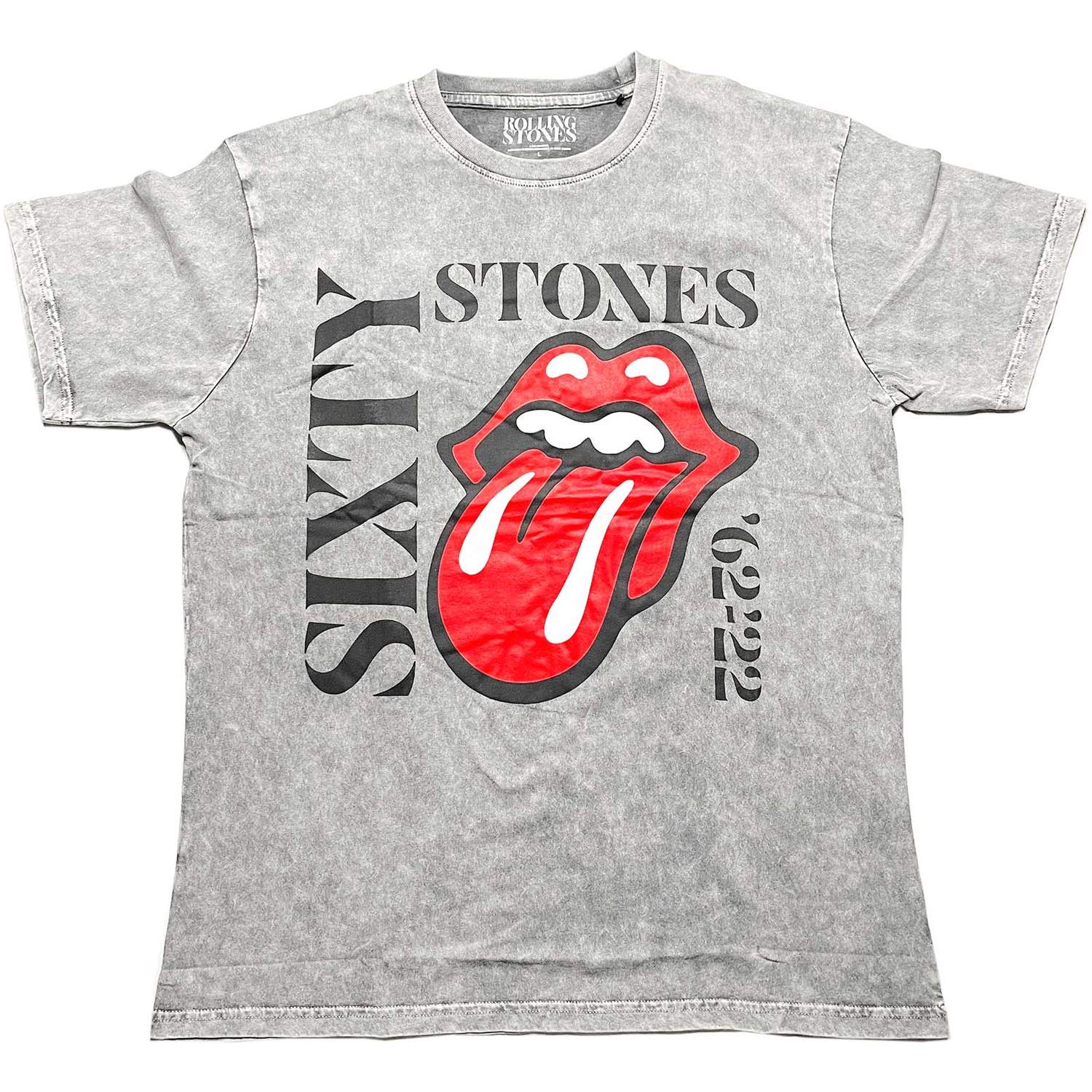 The Rolling Stones Unisex T-Shirt: Sixty Vertical (Dye-Wash) (Large)