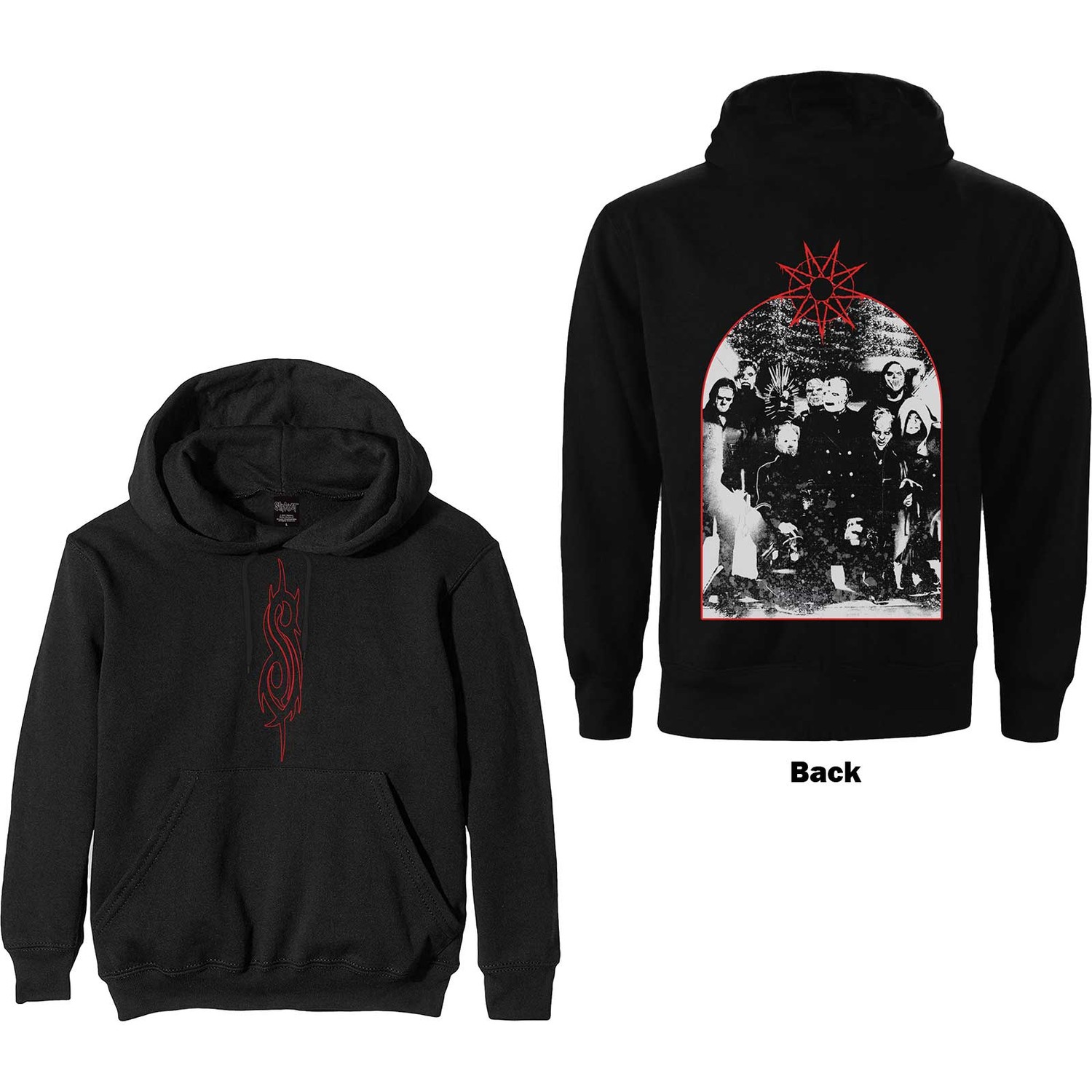 Slipknot Unisex Pullover Hoodie: Arched Group Photo (Large)