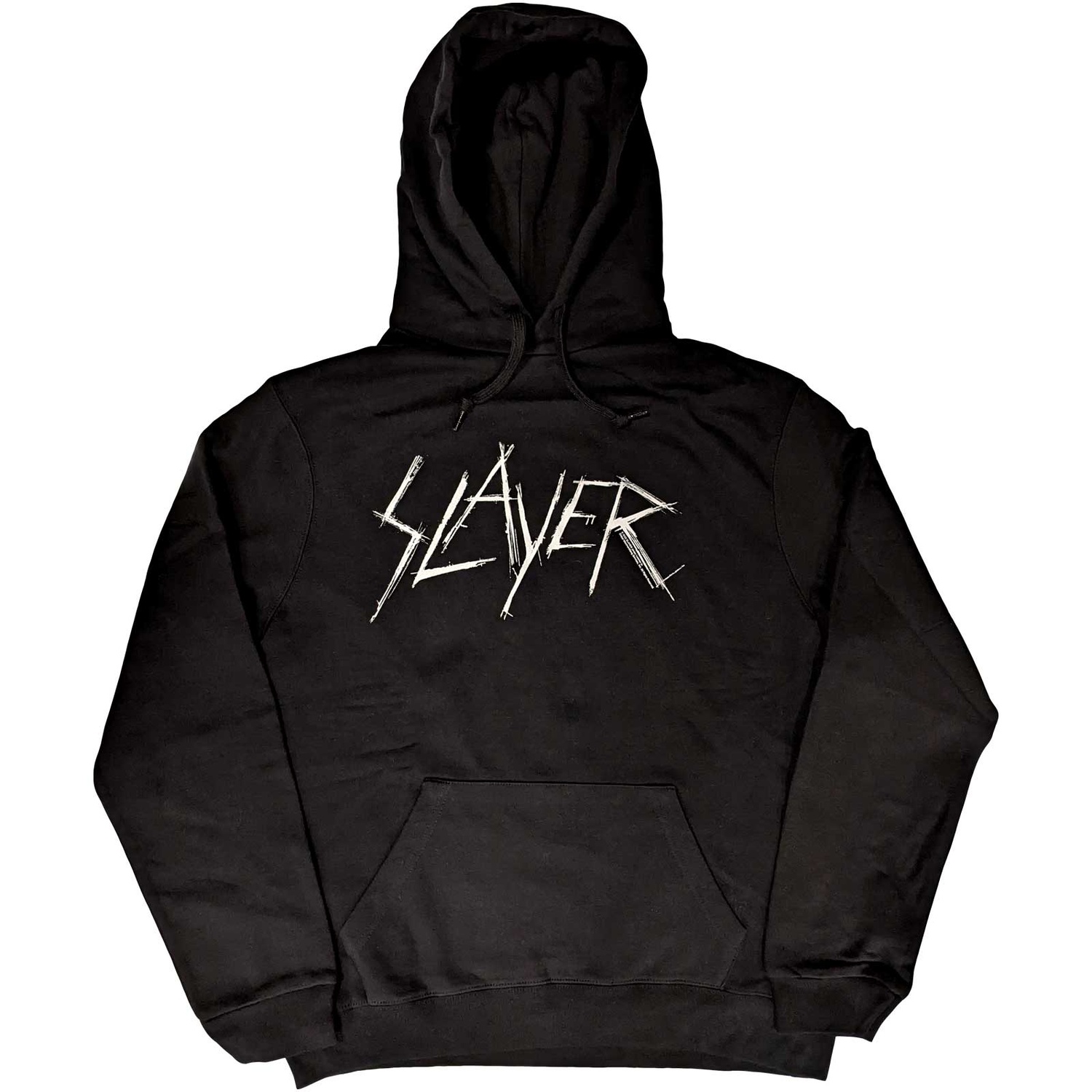 Slayer Unisex Pullover Hoodie: Scratchy Logo (Large)