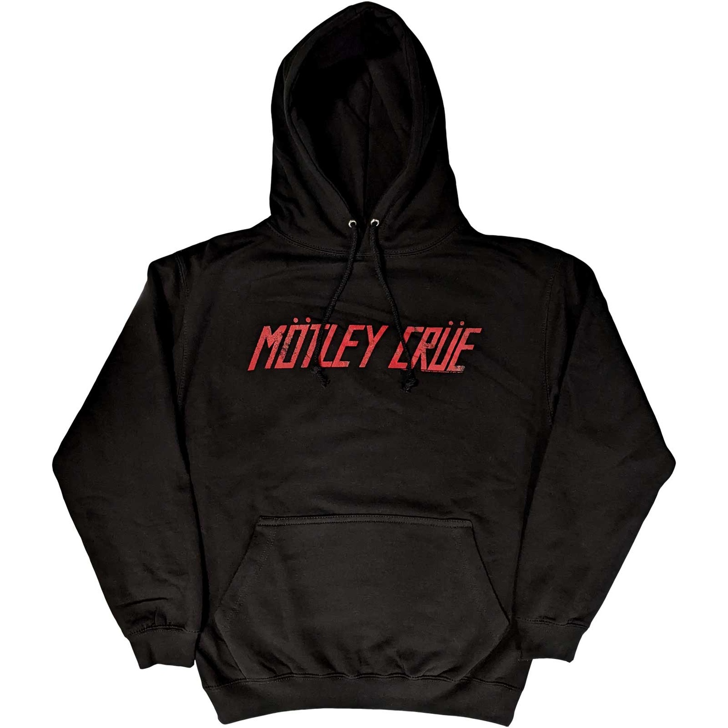 Motley Crue Unisex Pullover Hoodie: Distressed Logo (Small)