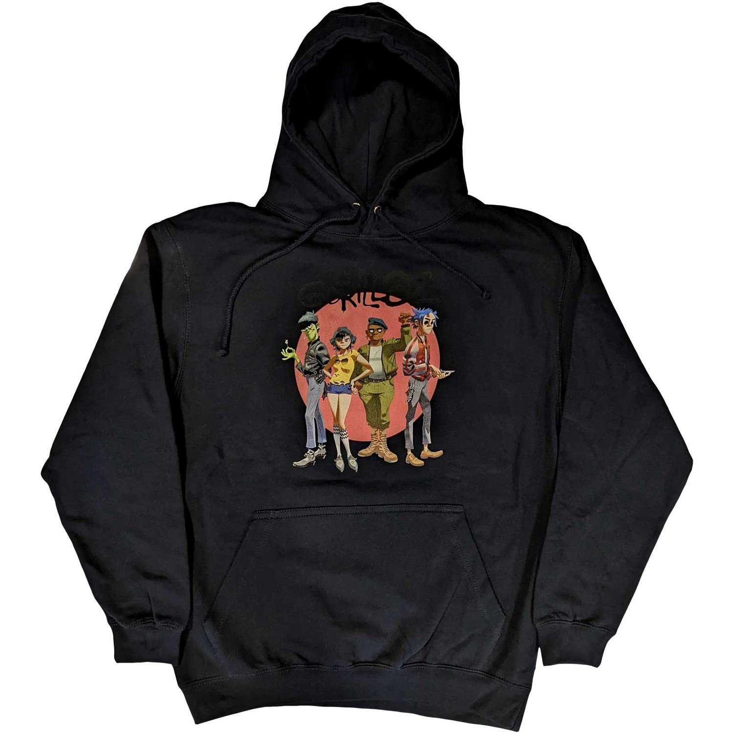 Gorillaz Unisex Pullover Hoodie: Group Circle Rise (Small)