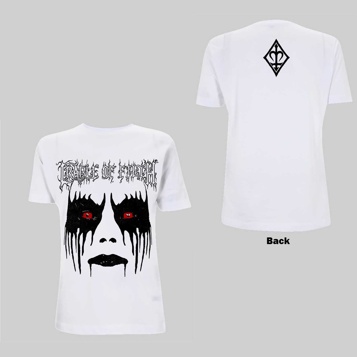 Cradle Of Filth Unisex T-Shirt: Dani Make Up (Back Print) (XX-Large)