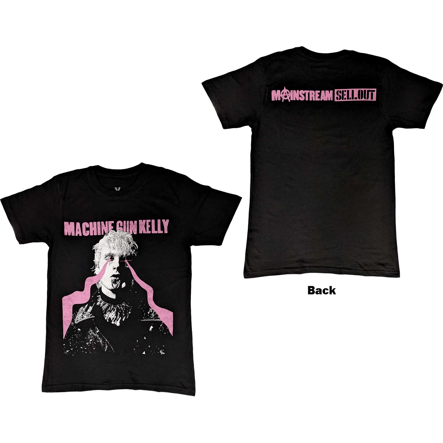 Machine Gun Kelly Unisex T-Shirt: Laser Eye (Back Print) (Medium)