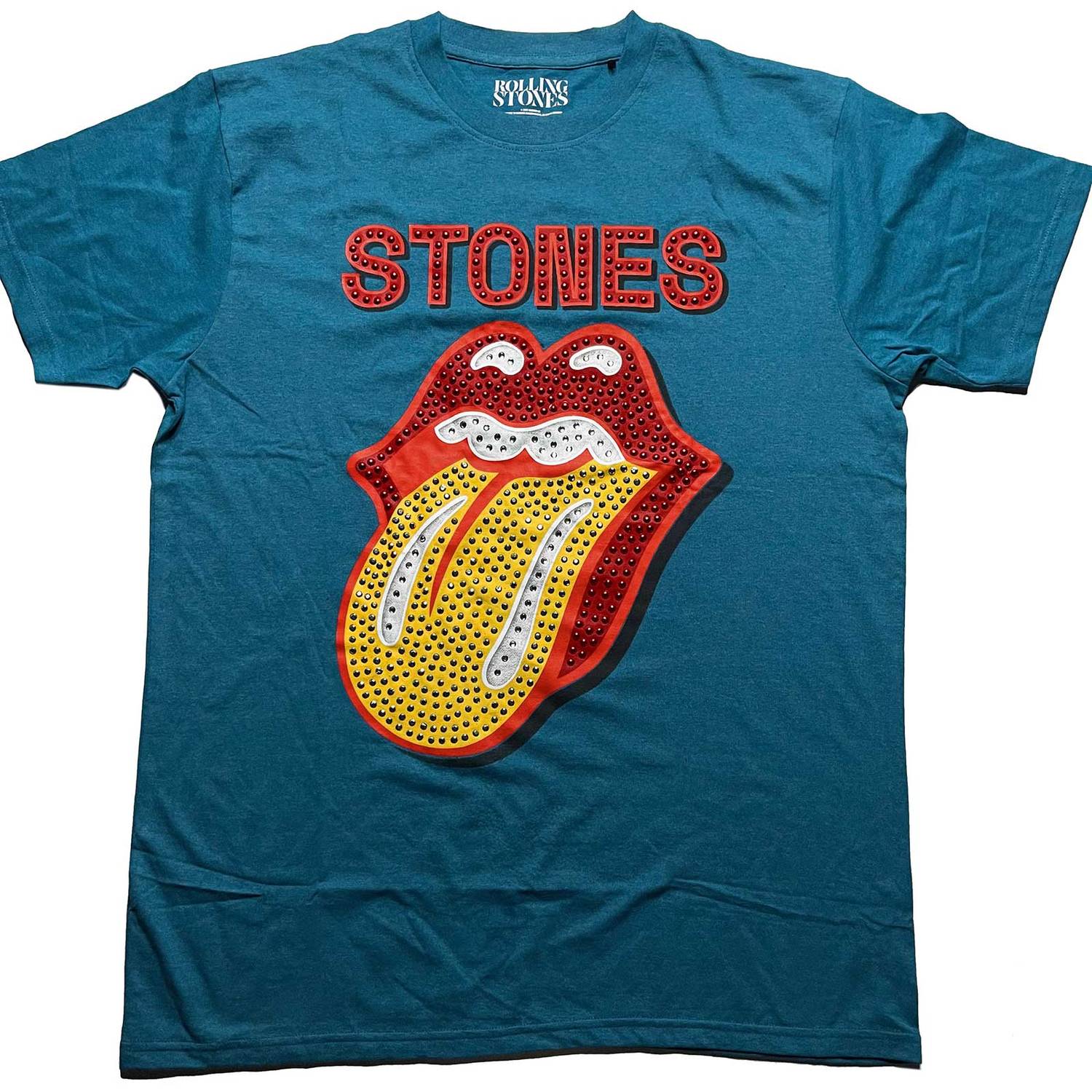 The Rolling Stones Unisex T-Shirt: Dia Tongue (Diamante) (Medium)