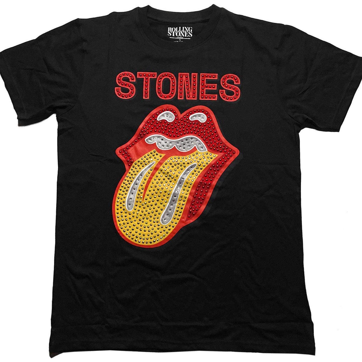 The Rolling Stones Unisex T-Shirt: Dia Tongue (Diamante) (X-Large)