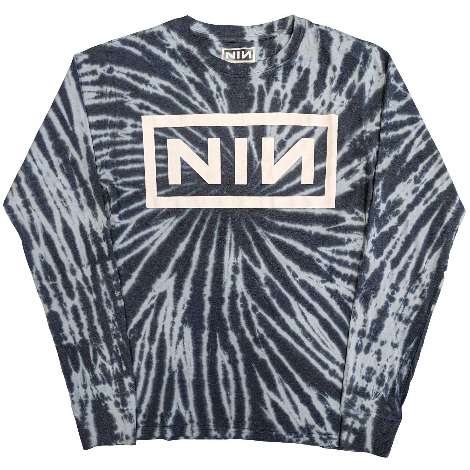 Nine Inch Nails Unisex Long Sleeve T-Shirt: Logo (Wash Collection) (Large)