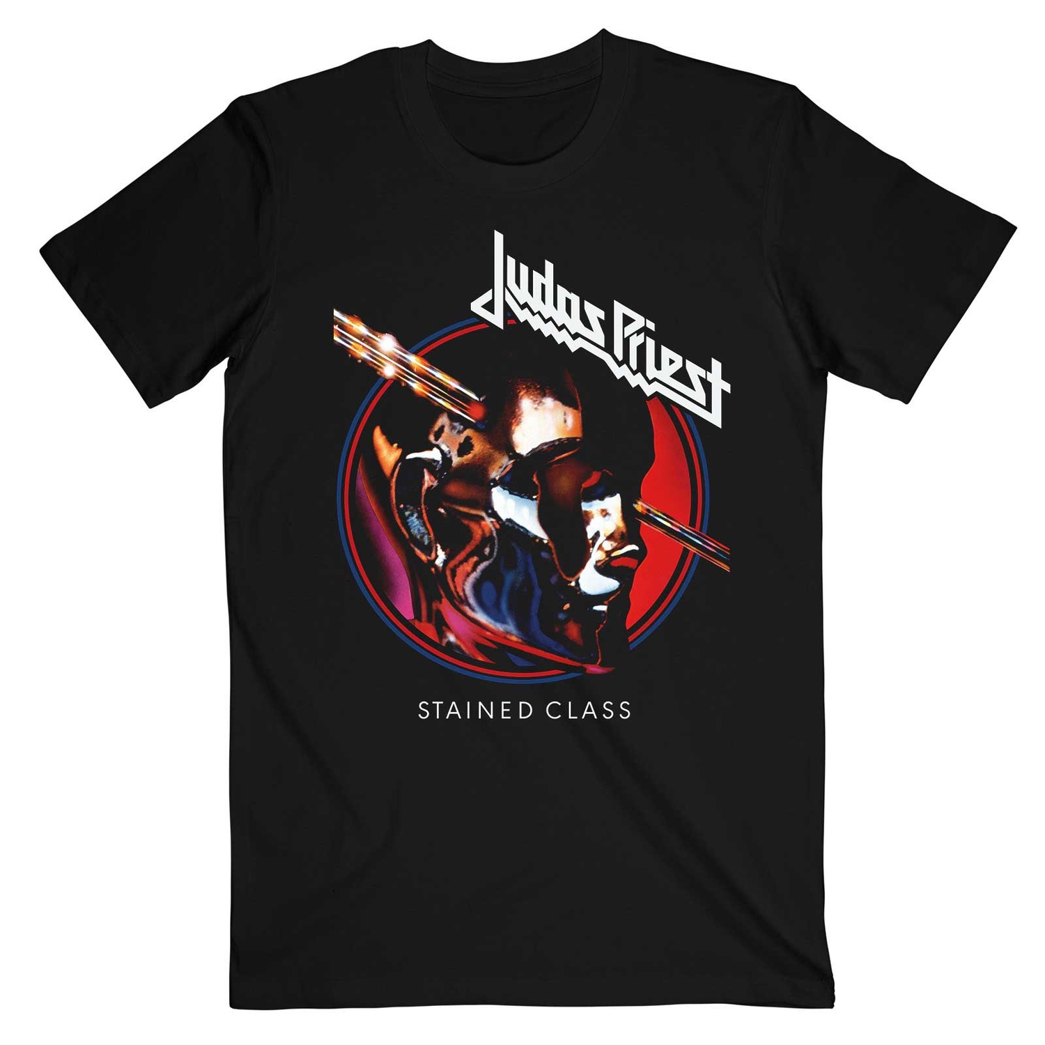 Judas Priest Unisex T-Shirt: Stained Class Album Circle (Large)