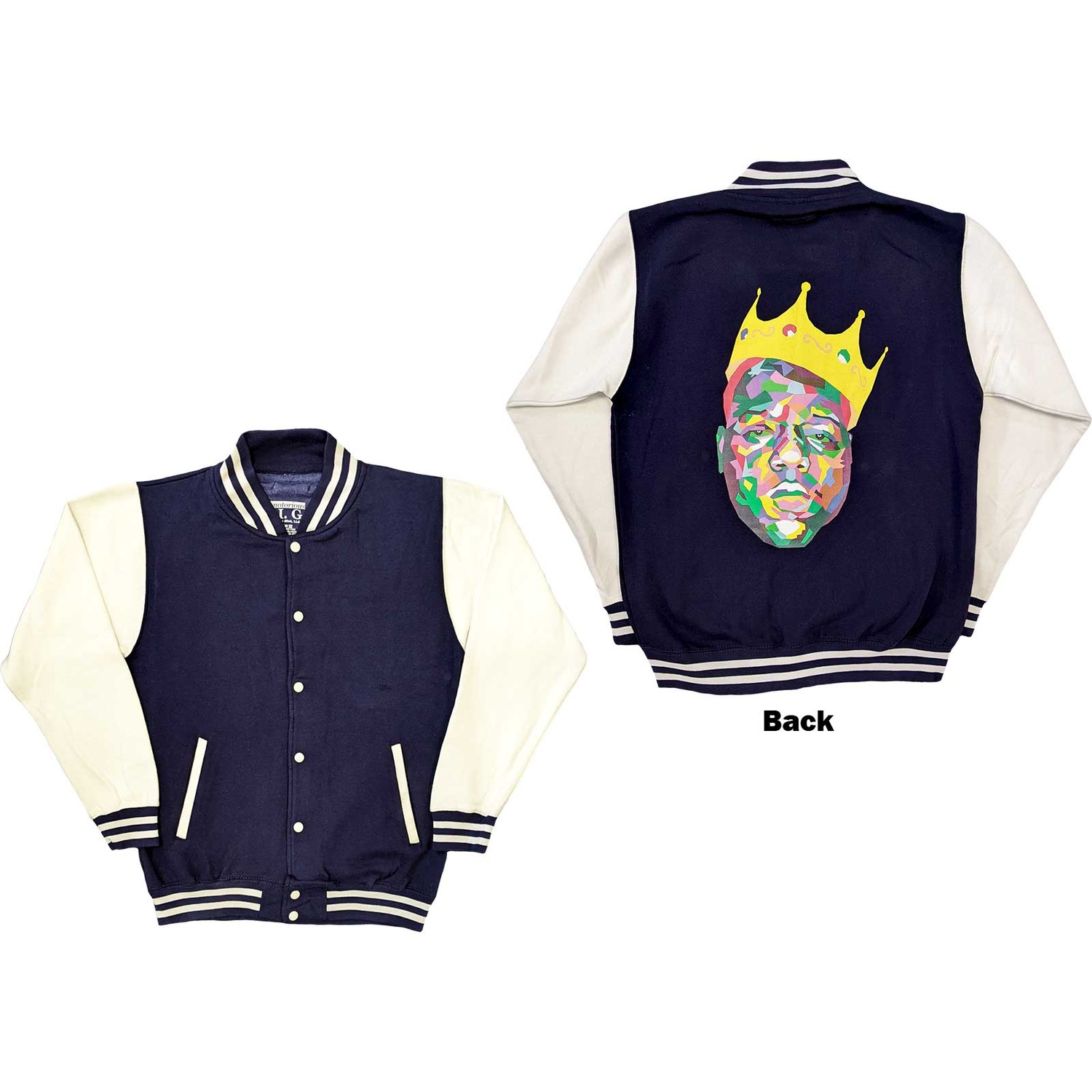 Biggie Smalls Unisex Varsity Jacket: Crown (Back Print) (Small)