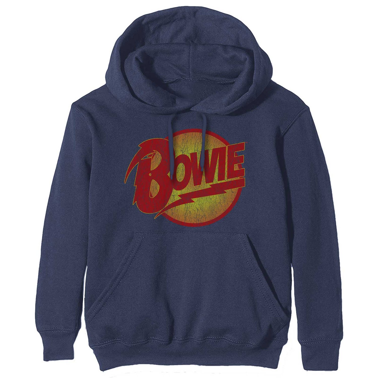 David Bowie Unisex Pullover Hoodie: Vintage Diamond Dogs Logo (Small)
