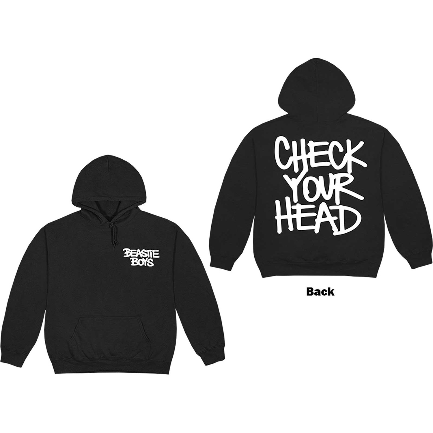 The Beastie Boys Unisex Pullover Hoodie: Check Your Head (Back Print) (Small)