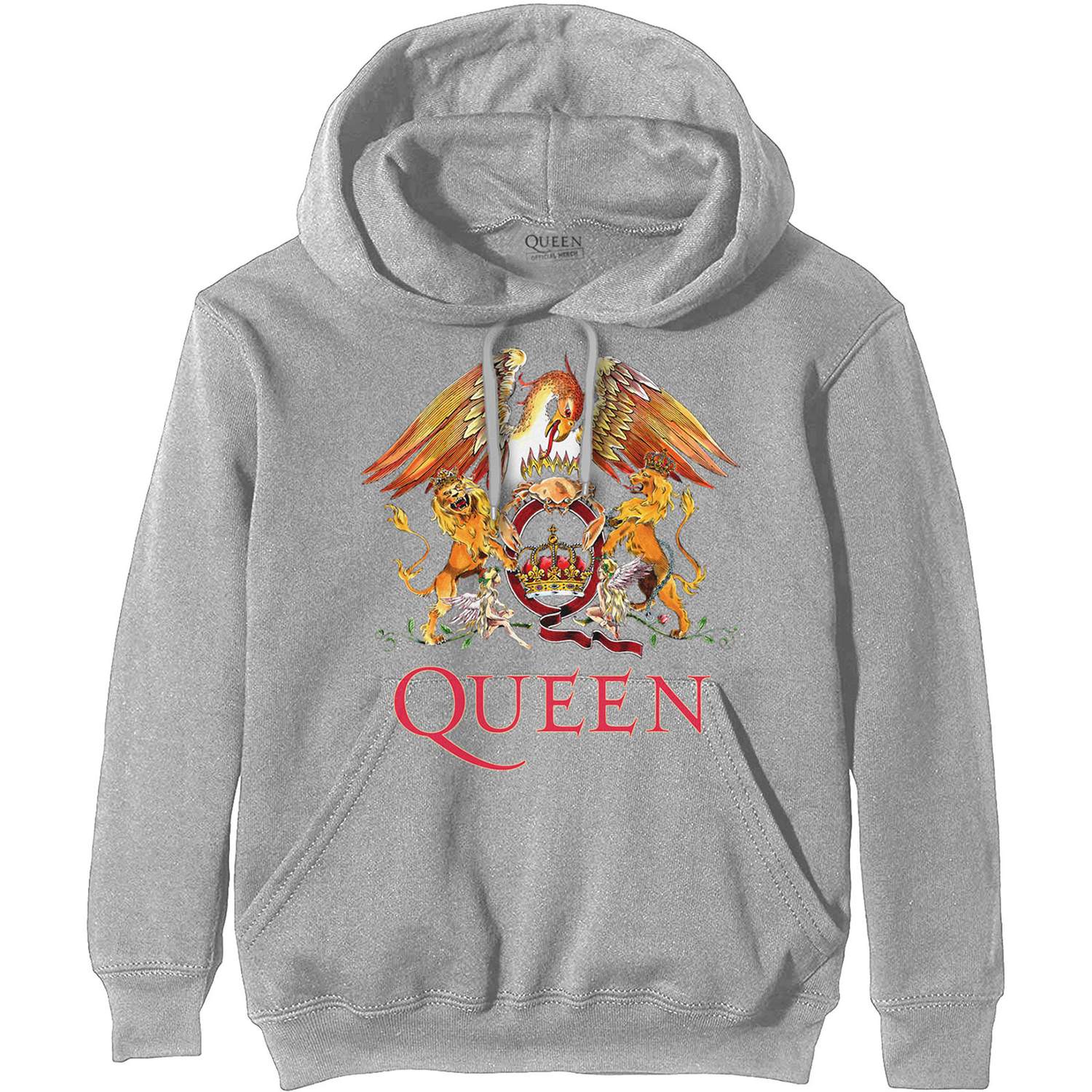 Queen Unisex Pullover Hoodie: Classic Crest (Small)