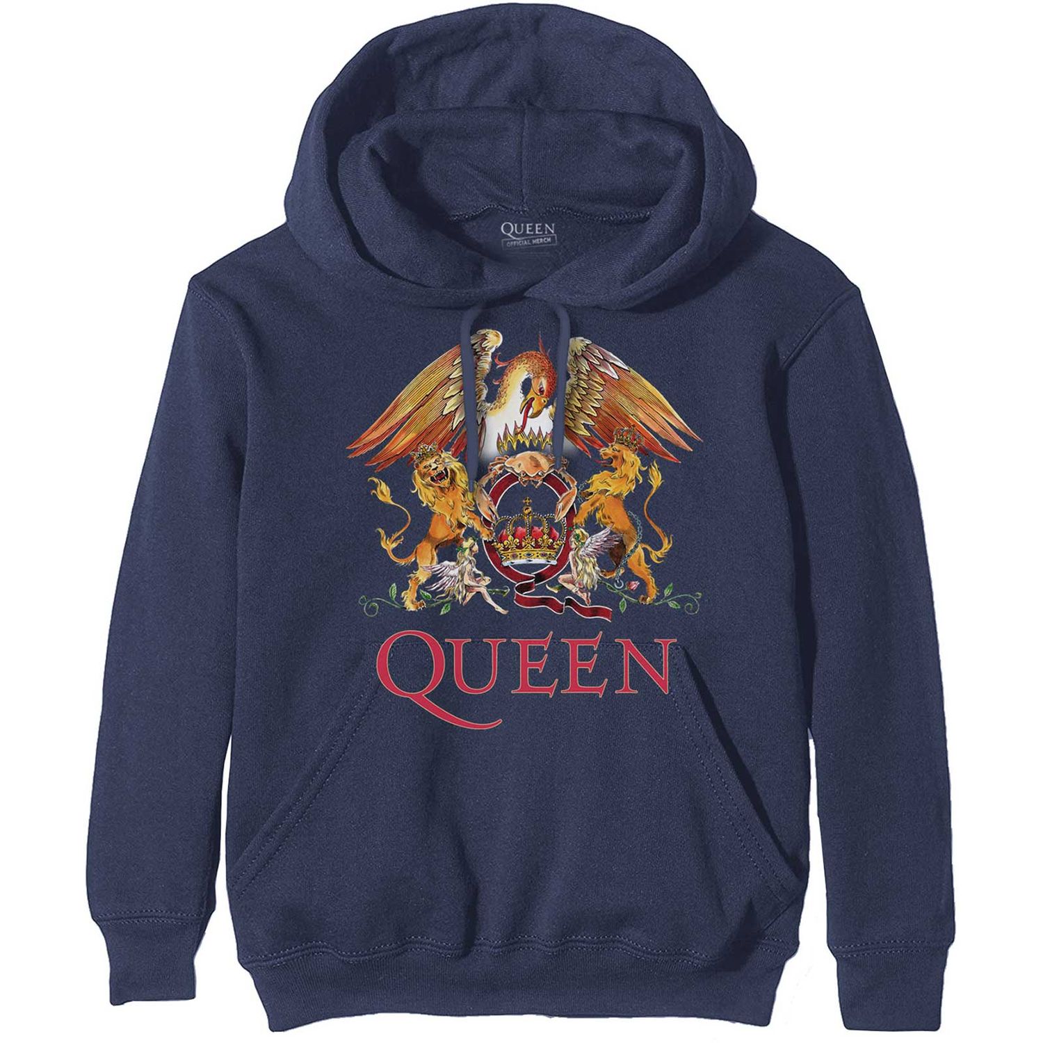 Queen Unisex Pullover Hoodie: Classic Crest (Medium)