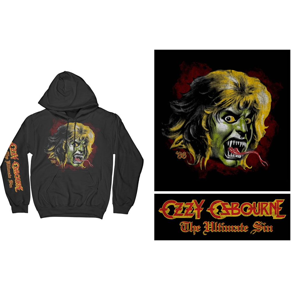 Ozzy Osbourne Unisex Pullover Hoodie: Ozzy Demon (Small)