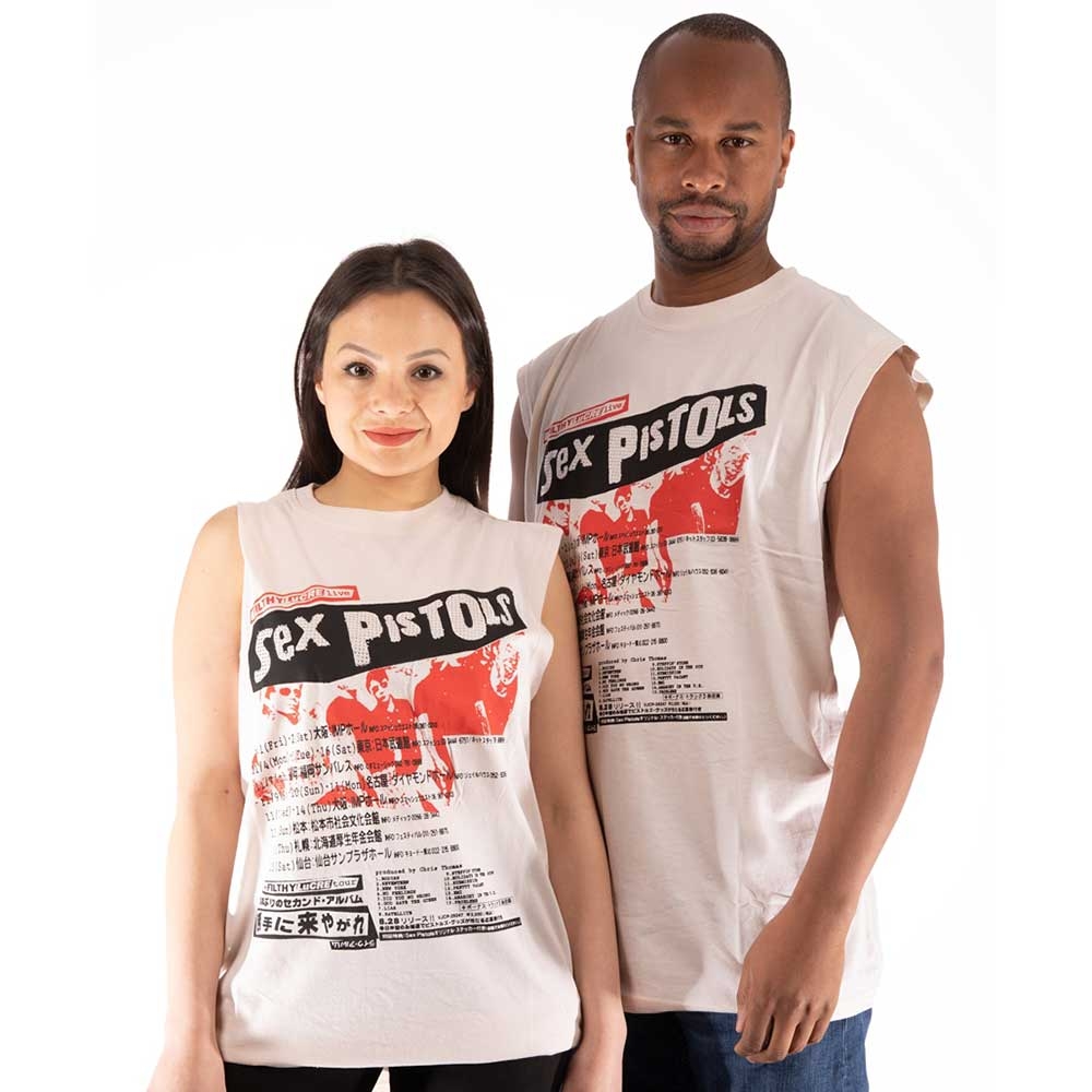 The Sex Pistols Unisex Embellished Vest T-Shirt: Filthy Lucre (Diamante) (X-Large)