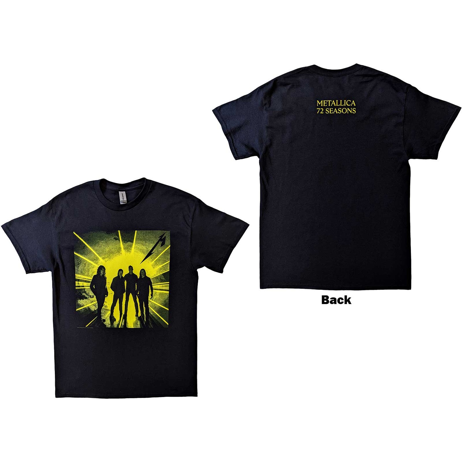 Metallica Unisex T-Shirt: 72 Seasons Burnt Strobe (Back Print) (Small)