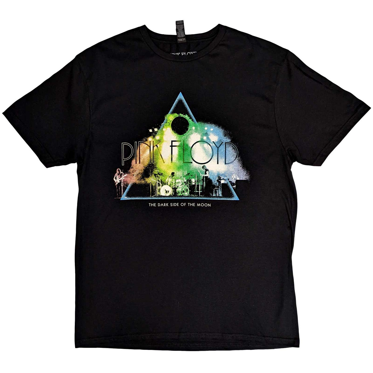 Pink Floyd Unisex T-Shirt: Live Band Rainbow Tone (Large)