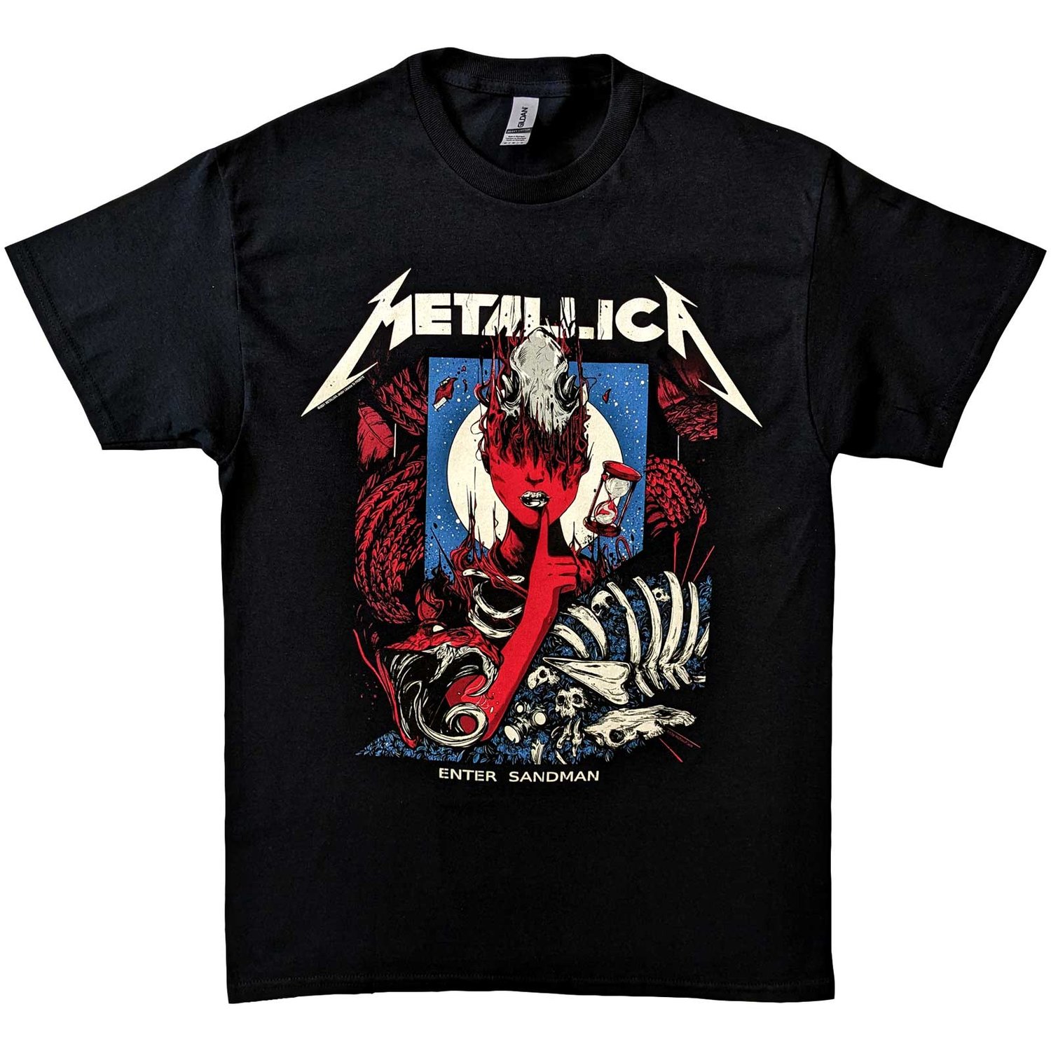 Metallica Unisex T-Shirt: Enter Sandman Poster (Medium)