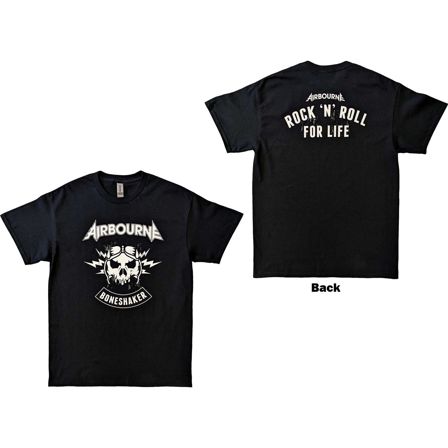 Airbourne Unisex T-Shirt: R 'n' R Boneshaker (Back Print) (X-Large)