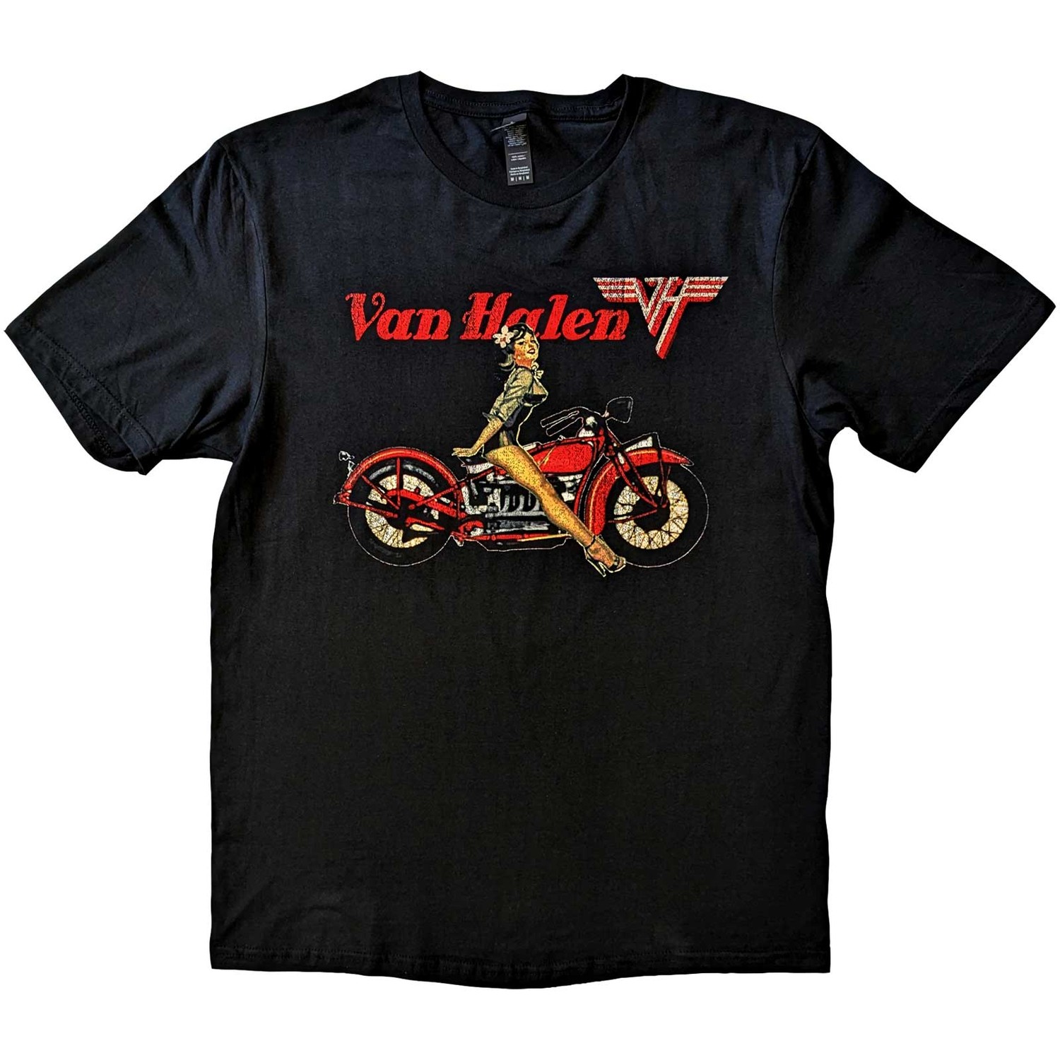 Van Halen Unisex T-Shirt: Pin-up Motorcycle (XX-Large)