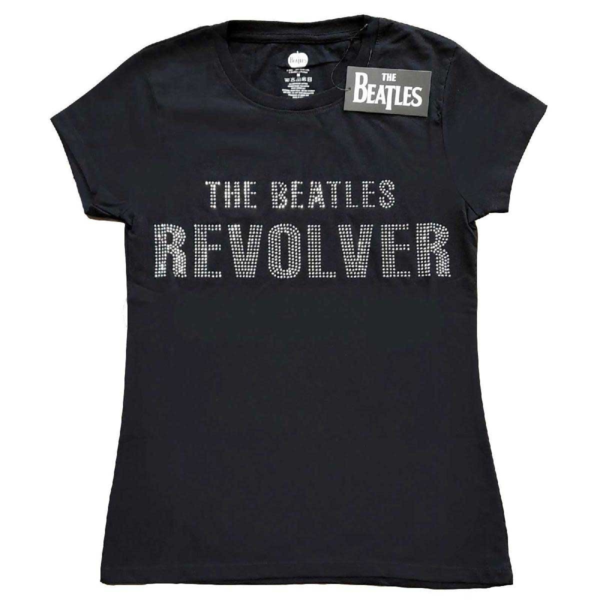 The Beatles Ladies Embellished T-Shirt: Revolver (Diamante) (XX-Large)