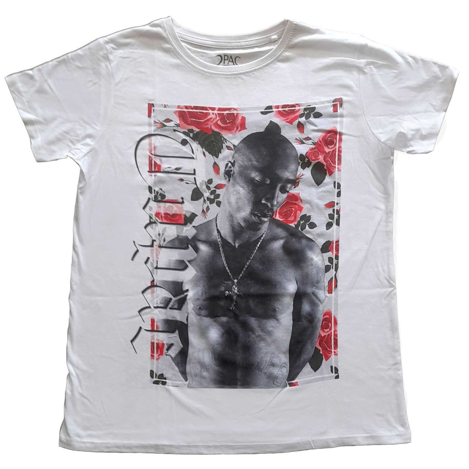 Tupac Ladies T-Shirt: Floral (12)