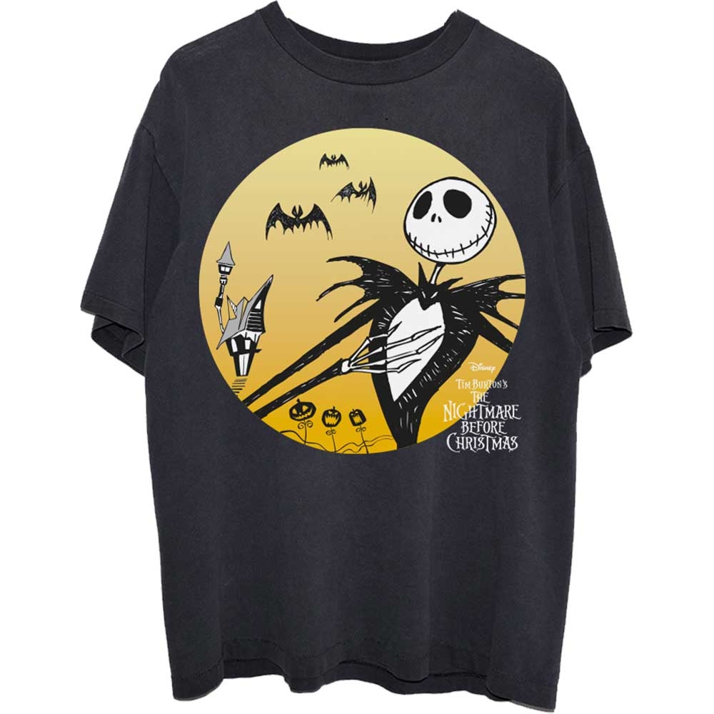 Disney Unisex T-Shirt: The Nightmare Before Christmas Sunset Jack (Medium)