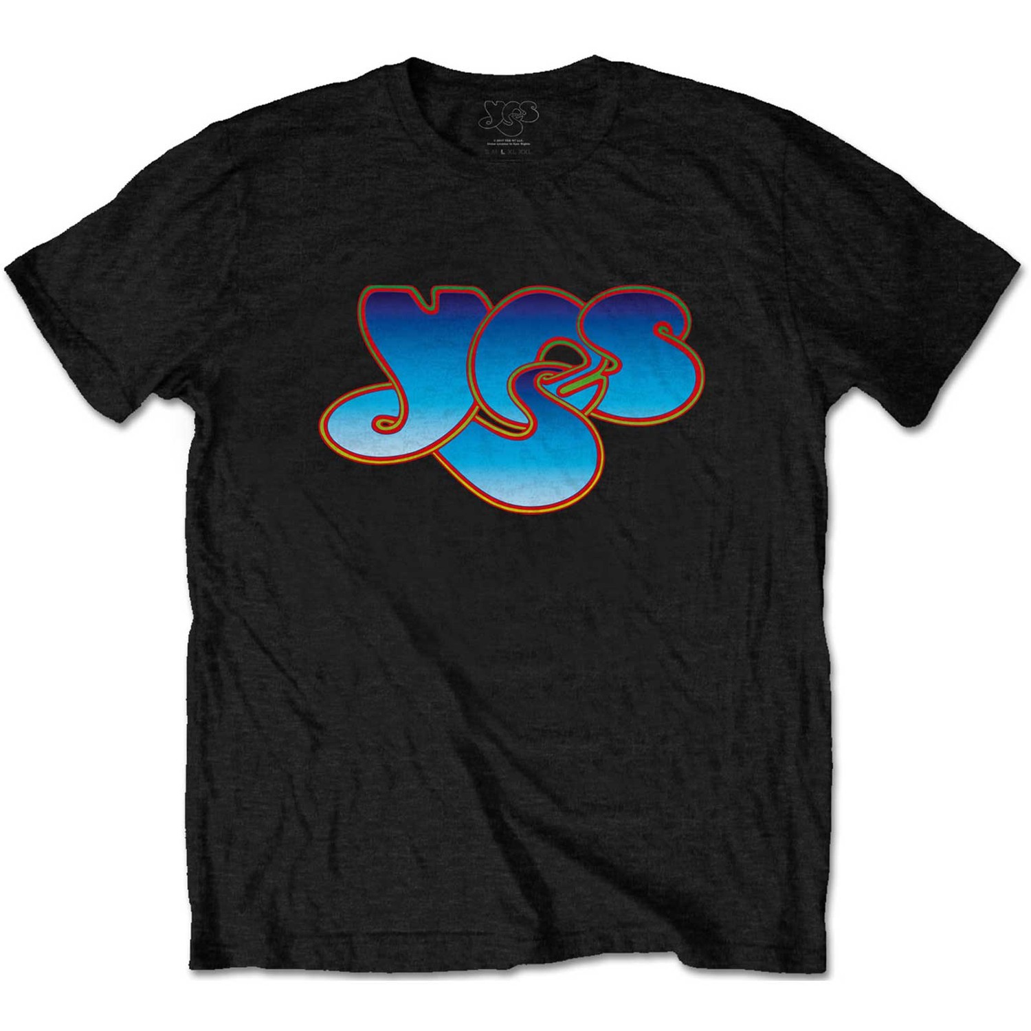 Yes Unisex T-Shirt: Classic Blue Logo (Small)