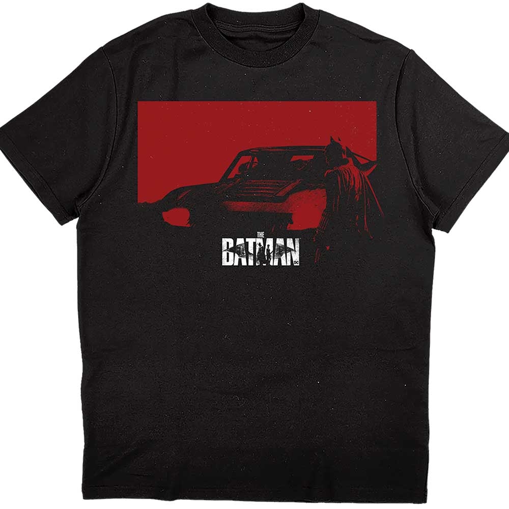 DC Comics Unisex T-Shirt: The Batman Red Car (Small)