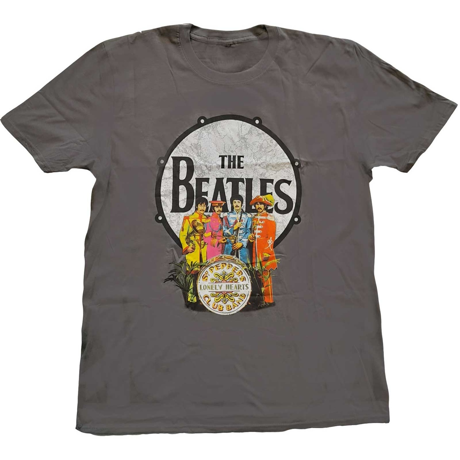 The Beatles Unisex T-Shirt: Sgt Pepper & Drum (Small)