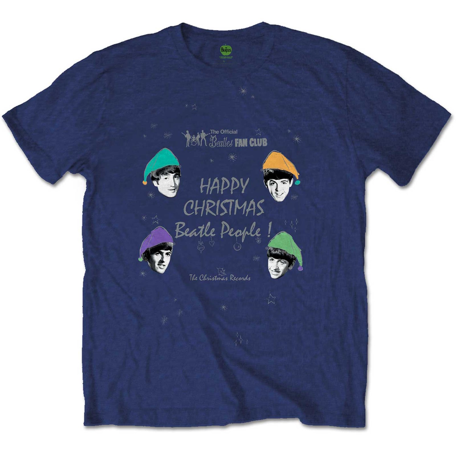 The Beatles Unisex T-Shirt: Happy Christmas (Large)