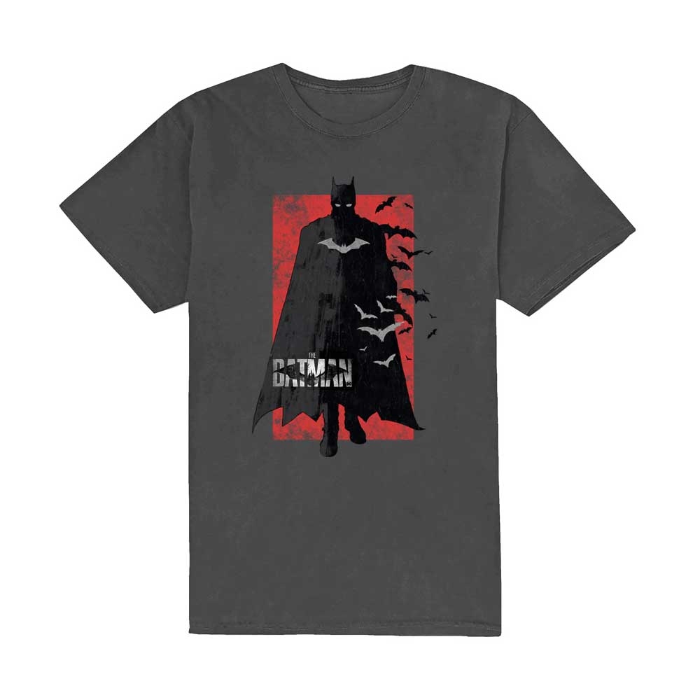DC Comics Unisex T-Shirt: The Batman Distressed Logo (Medium)