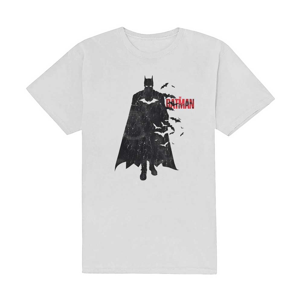 DC Comics Unisex T-Shirt: The Batman Distressed Figure (Medium)