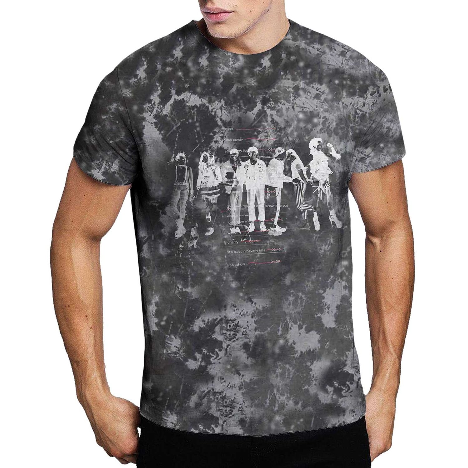 Yungblud Unisex T-Shirt: Weird Tracklist (Wash Collection) (Small)